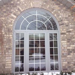 Fiberglass door and Round top windows attached