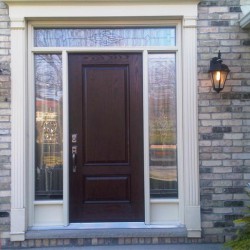 Fiberglass door with Painted frame