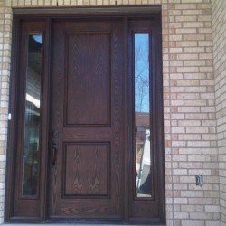 Fiberglass door with sidelights